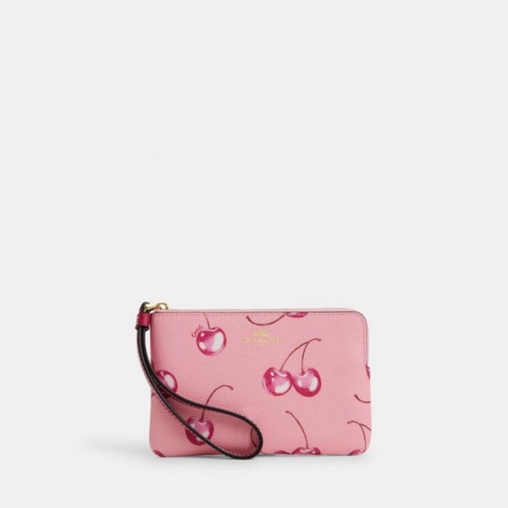 NWT Coach Cherry Print Wristlet